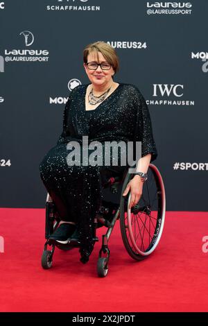 Madrid. Spain. 20240422,  Tanni Grey-Thompson attends Laureus World Sports Awards Madrid 2024 - Red Carpet at Palacio de Cibeles on April 22, 2024 in Madrid, Spain Credit: MPG/Alamy Live News Stock Photo