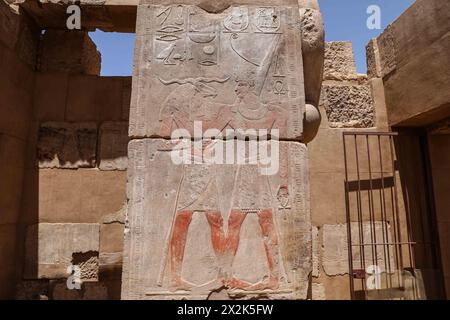 Aswan. 22nd Apr, 2024. This photo taken on April 22, 2024 shows a stone carving on the Elephantine island in Aswan, Egypt. Elephantine island contains many archaeological sites. Credit: Ahmed Gomaa/Xinhua/Alamy Live News Stock Photo