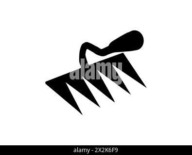 Cleaning shovel silhouette vector art Stock Vector