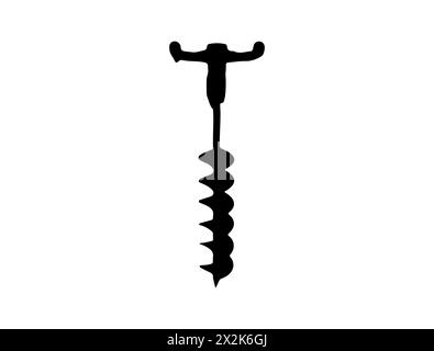 Brushless digging tool silhouette vector art Stock Vector