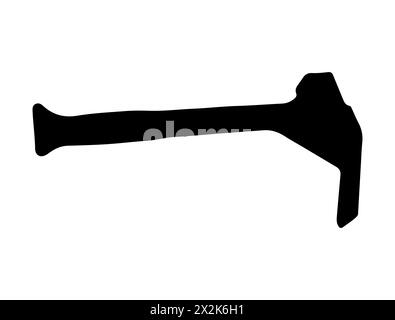 Trapline hammer silhouette vector art Stock Vector