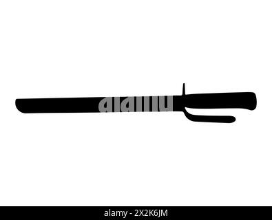 Trapline machet silhouette vector art Stock Vector
