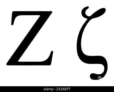 Greek alphabet silhouette vector art Stock Vector