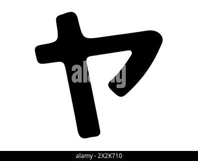 Japanese katakana alphabet silhouette vector art Stock Vector