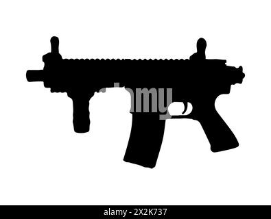 Airsoft gun silhouette vector art Stock Vector