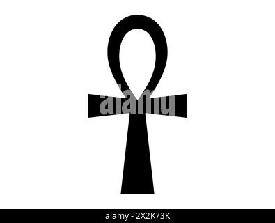 Ankh symbol silhouette vector art Stock Vector