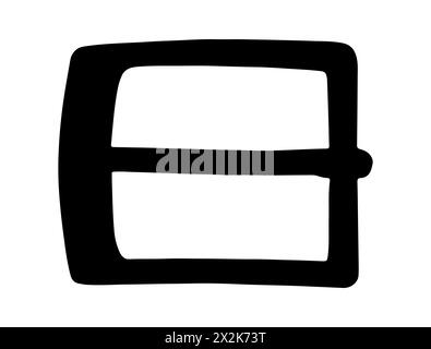 Belt buckle silhouette vector art Stock Vector