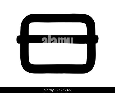 Belt buckle silhouette vector art Stock Vector