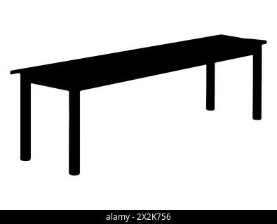 Bench silhouette vector art Stock Vector