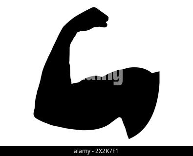 Muscle silhouette vector art Stock Vector