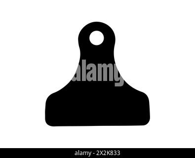 Steer eartag silhouette vector art Stock Vector