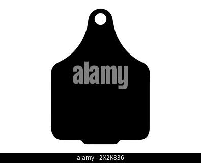 Steer eartag silhouette vector art Stock Vector