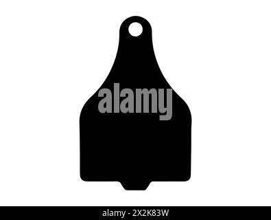 Steer eartag silhouette vector art Stock Vector