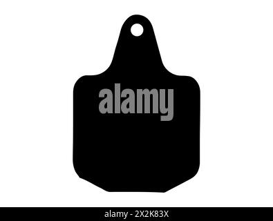 Steer eartag silhouette vector art Stock Vector