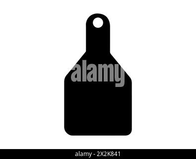 Steer eartag silhouette vector art Stock Vector