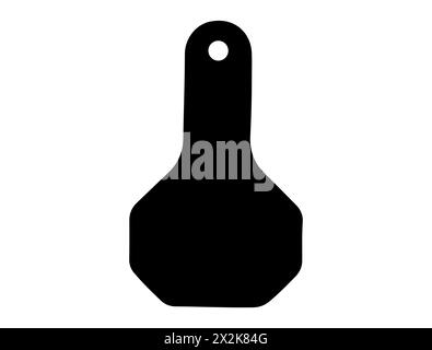 Steer eartag silhouette vector art Stock Vector