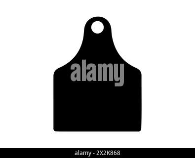 Steer eartag silhouette vector art Stock Vector