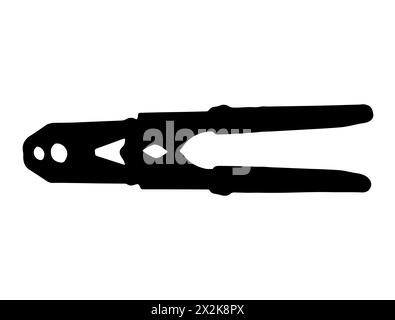 Crimp tool silhouette vector art Stock Vector