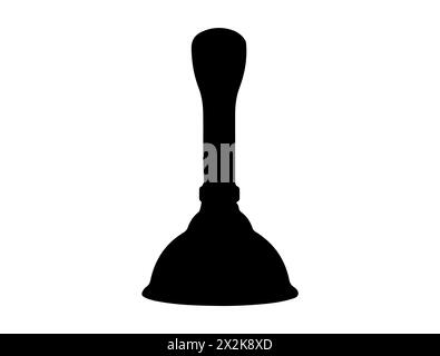 Drain plunger silhouette vector art Stock Vector