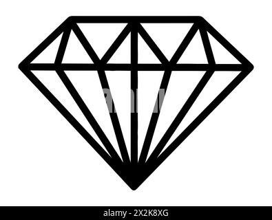 Diamond shape silhouette vector art Stock Vector