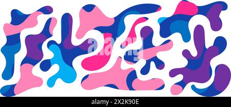 Freeform blob shapes. Abstracts amoeba shapes, freeform organic elements. Stock Vector