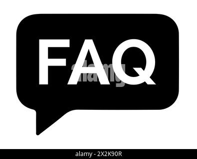 FAQ icon silhouette vector art Stock Vector