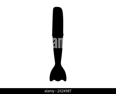 Hand blender silhouette vector art Stock Vector