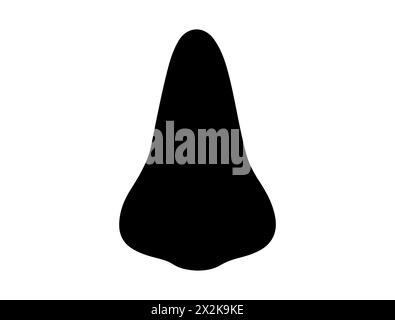 Nose silhouette vector art Stock Vector