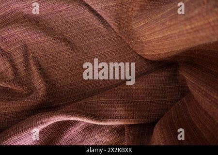 Detail of orange fabric, textured fabric Stock Photo