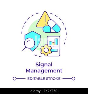 Signal management multi color concept icon Stock Vector