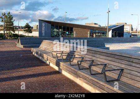 Dundee, Scotland, UK. Dundee Cycle Hub on Waterfront Place on the Riverside Esplanade in the city. Stock Photo