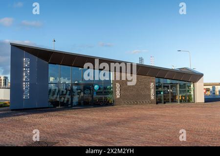 Dundee, Scotland, UK. Dundee Cycle Hub on Waterfront Place on the Riverside Esplanade in the city. Stock Photo