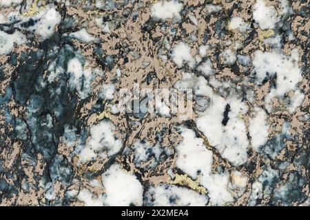 The intricate patterns of white and dark blue create an abstract design on this Moss Agate from Oregon. Stock Photo