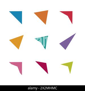 Set of multicolored various arrows. Vector illustration Stock Vector