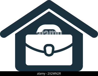 Work From Home icon. Monochrome simple Remote Work icon for templates, web design and infographics Stock Vector