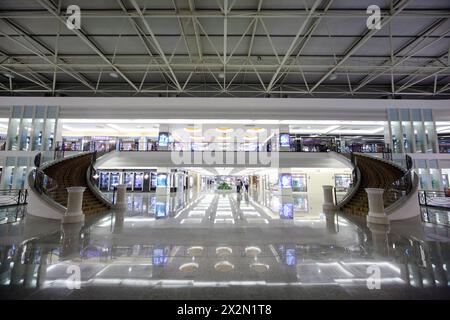 FOSHAN - NOVEMBER 21: Two staircases in Louvre furniture trade center in November 21, 2011 in Foshan near Guangzhou, China. Stock Photo