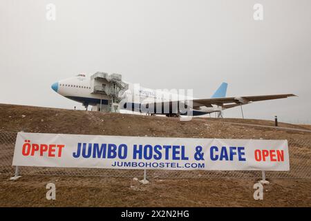 JUMBO STAY HOTEL IN A DECOMMISSIONED BOEING 747 IN STOCKHOLM Stock Photo