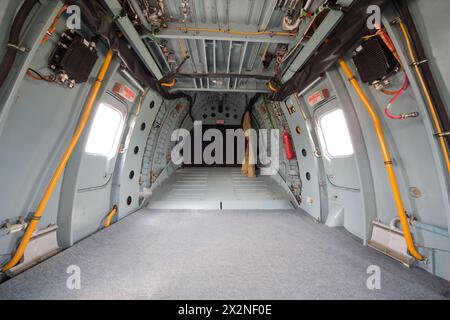 helicopter cargo compartment, inside Stock Photo