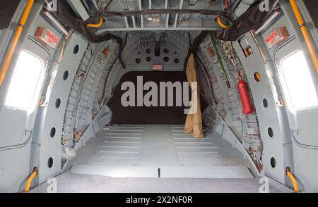 helicopter cargo compartment Stock Photo