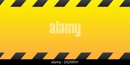 Caution signboard, caution sign, yellow Stripe Tape Sticker, Black and yellow warning line striped Stock Vector