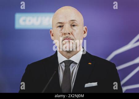 Statement der CDU Alexander Hoffmann bei einem Statement der CDU am 06.