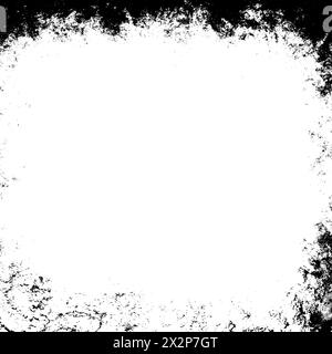 dirty wall texture frame background on transparent background Stock Vector