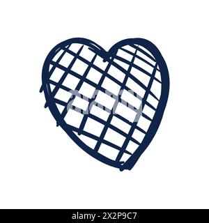 Heart Scribble. Heart Love Scribble Vector Drawing. Stock Vector