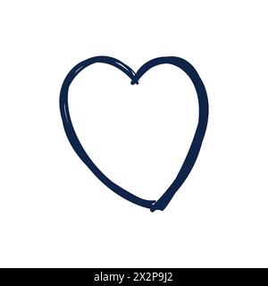 Heart Scribble. Heart Love Scribble Vector Drawing. Stock Vector