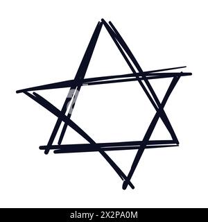 Star Scribble. Star Scribble Vector Drawing. Stock Vector