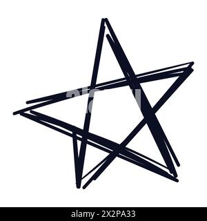 Star Scribble. Star Scribble Vector Drawing. Stock Vector