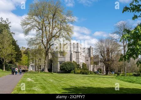 View of West Dean House and gardens, West Sussex, England, UK Stock Photo