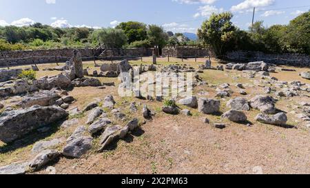 Neolithic necropolis of Li Muri Arzachena - the oldest site in the archaeological of  Sardinia Stock Photo