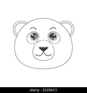flat shape face bear grizzly logo design vector graphic symbol icon ...
