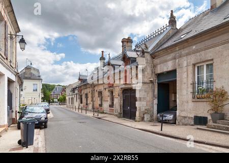 Pierrefonds, France - May 25 2020: The Villa Palestina is a neo-Gothic style house located Rue du Beaudon in the city center. Stock Photo